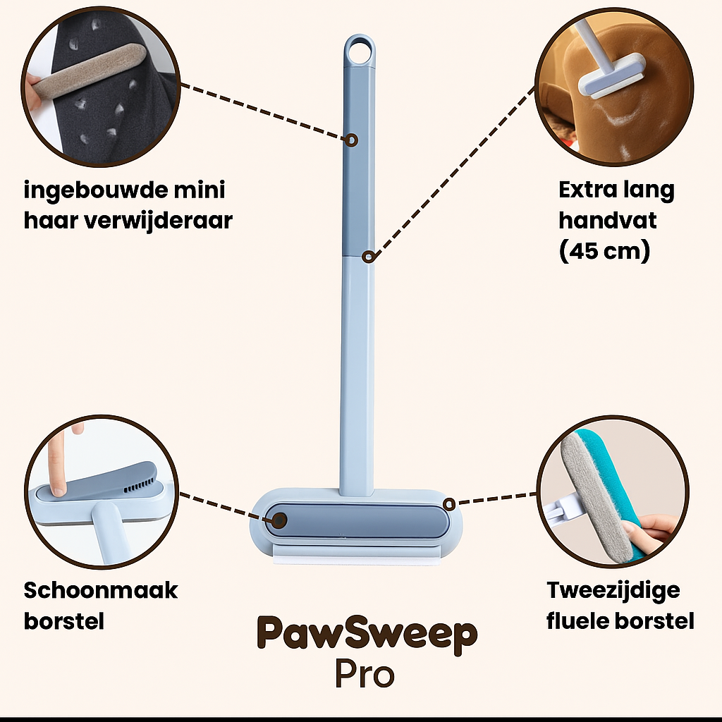 PawSweep Pro U houdt uw hele huis haarvrij – in één vloeiende beweging